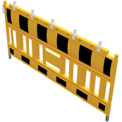 Schake EURO2 | panel fence | YELLOW | barrier type NOX LIGHT yellow / black | film RA1/A | with lamp adapter